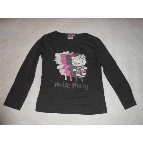 T-Shirt Jersey De Coton Gris Hello Kitty