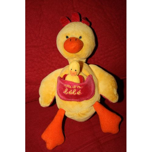 Doudou Peluche Canard/ Cane Avec Son Bébé Dans La Poche, Tcf Les Jouets Tout Compte Fait