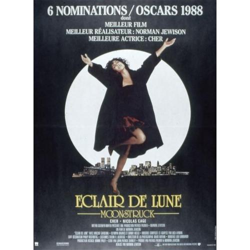 Eclair De Lune - Affiche Originale De Cinéma - Format 40x60 Cm - De Norman Jewison Avec Cher, Nicolas Cage, Danny Aiello, Vincent Gardenia - Année 1987