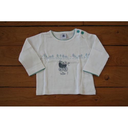 T-Shirt Manches Longues Petit Bateau, 12 Mois
