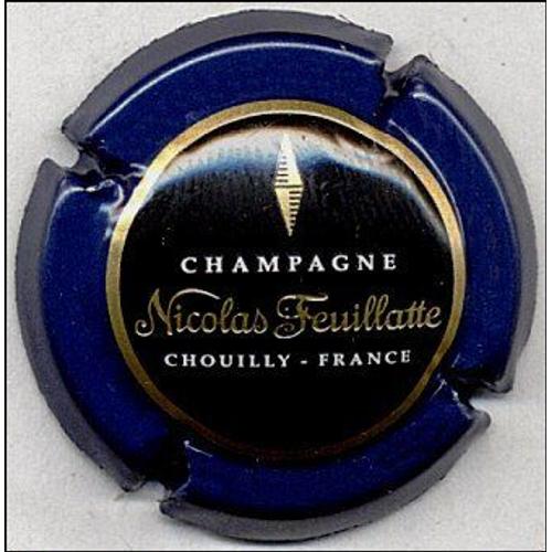 Capsule Champagne Nicolas Feuillatte 44 Contour Bleu, Centre Noir - Muselet