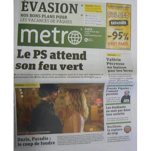 Journal Metro 16 Mars 2010 Vanessa Paradis L' Arnacoeur