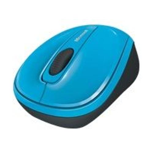 Microsoft Wireless Mobile Mouse 3500 - Souris - droitiers et gauchers - optique - 3 boutons - sans fil - 2.4 GHz - récepteur sans fil USB - bleu cyan