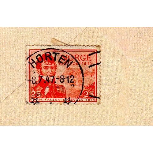 Timbre Norvège Norge Christian Magnus Falsen 1947