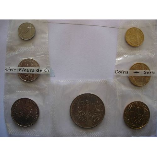 1973 Lot 1, 5, 10, 20, 50 Centimes 1, 5 Francs Fdc Bu Fleur De Coin Sous Blister Monnaie De Paris Piece Neuve