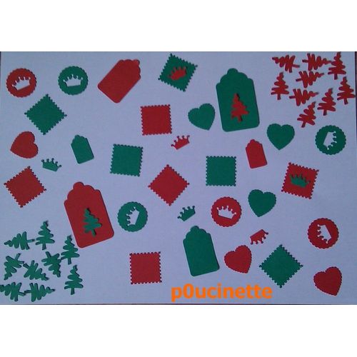 Punchs Thème Noël En Papier Épais