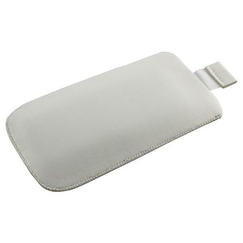 Etui Push Apple Iphone 5 Pochette Avec Languette Deroulante Pour Sortir L Appareil Couleur Blanc