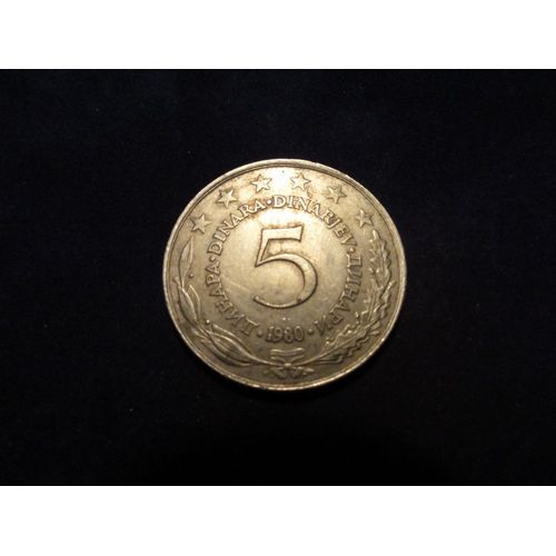 Yougoslavie 5 Dinars, 1980
