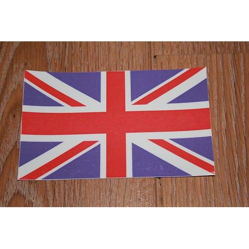 Sticker Autocollant Du Drapeau Anglais Pour  Pare-Brise Interieur Pour Jeep Willys , Gmc , Ww2 Et Mini Austin /Ds3