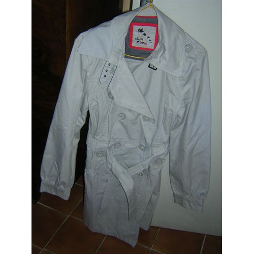 Parka Cache-Cache Neuve Gris-Bleu Taille 3 Coton 100% Doublure 60% Coton 40% Polyester.