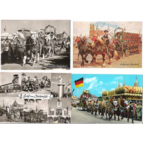Lot De 4 Cartes Postales Cpa Oktoberfest - München - Fête De La Bière Octobre Munich