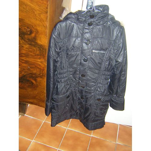 Parka Doublee Taille 38 Capuche Amovible.