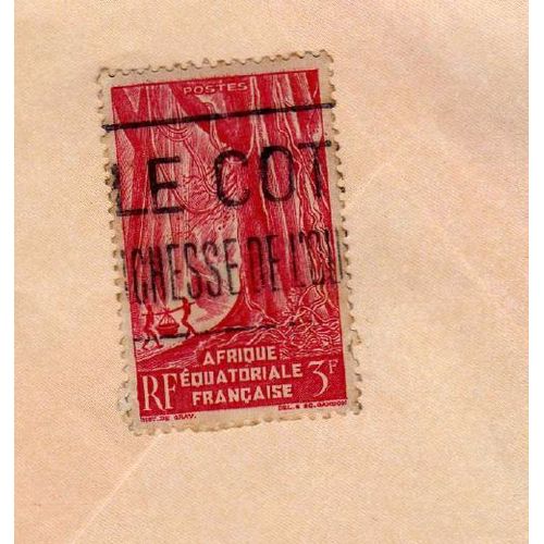 Timbre Afrique Équatoriale Française Foret 1947