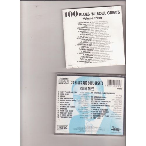 Blues And Soul Greats 25 Tracks Muddy Waters  John Lee Hooker Howlin'wolf Billie Holiday Gatemouth