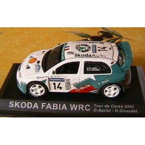 Skoda Fabia Wrc #14 Rallye Tour De Corse 2003 1/43 D Auriol Giraudet Ixo Helix-Ixo