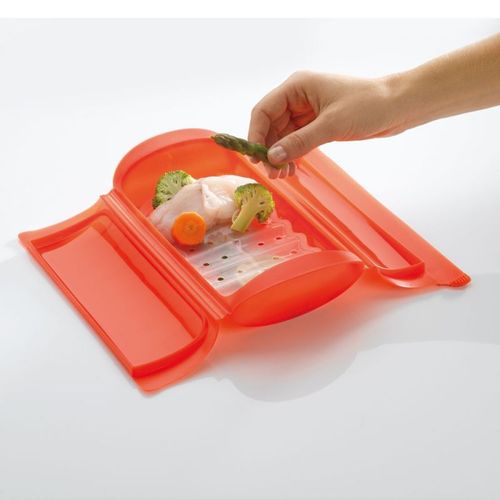 Lékué - Coffret Vapeur Avec Filtre 1 - 2 Pers. Orange