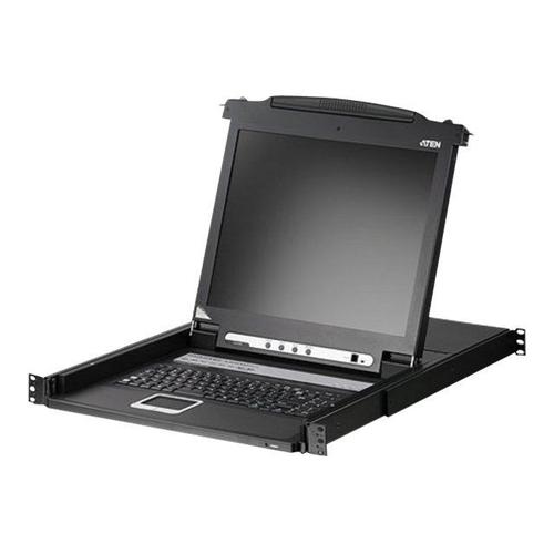 ATEN CL1008M - Console KVM avec commutateur KVM - 8 ports - 17" - rack-montable - 1280 x 1024 @ 75 Hz - 250 cd/m² - VGA - 1U