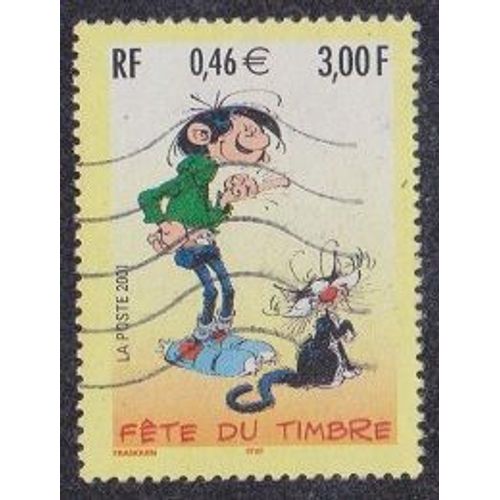 Timbre N°3370 Y&t 3,00 F Multicolore Fête Du Timbre 2001 Gaston Lagaffe