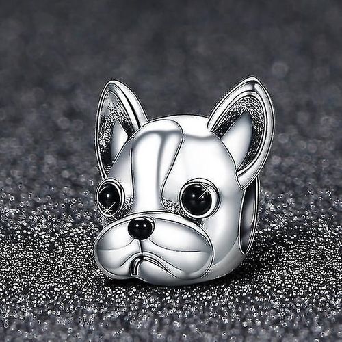 925 Sterling Silver Loyal Partners Franais Bulldog Doggy Animal Beads Fit Women Charm Bracelets Dog Jewelry