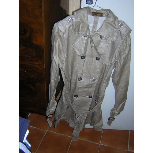Parka Femmes Je Vous Aime Couleur Vert-Kaki 100% Lin.