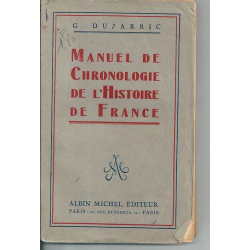 Manuel De Chronologie De L'histoire De France
