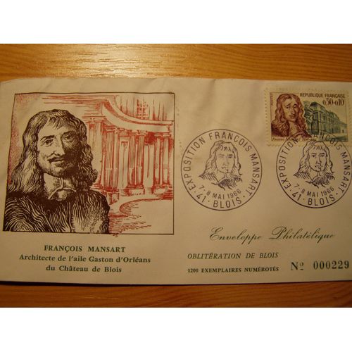 Enveloppe Premier Jour François Mansart 1966