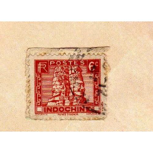 Timbre Indochine Bayon D'angkor 1931