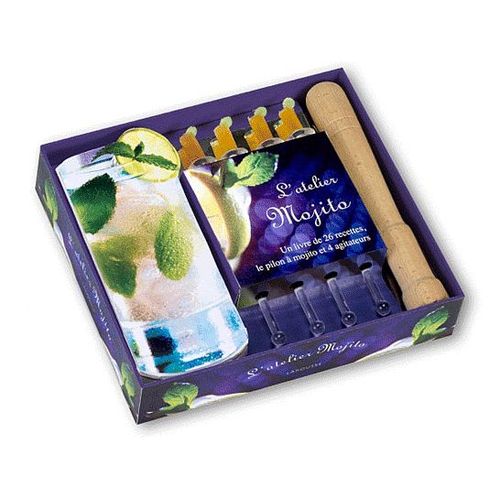 L'atelier Mojito - Un Livre De 26 Recettes, 1 Pilon À Mojito Et 4 Agitateurs