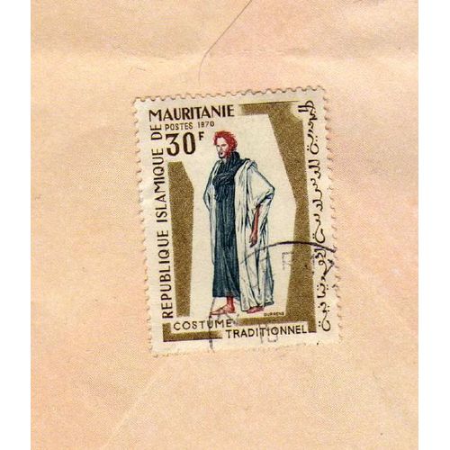 Timbre Mauritanie Maure En Grand Boubou "Bakha" 1970