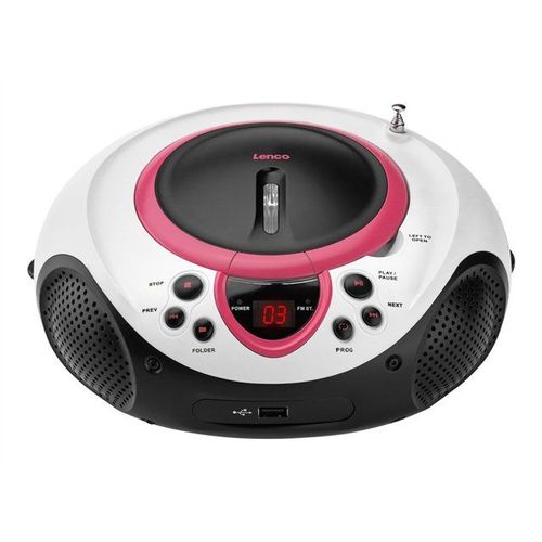 Lenco SCD-38 USB - Boombox - 2 Watt - rose