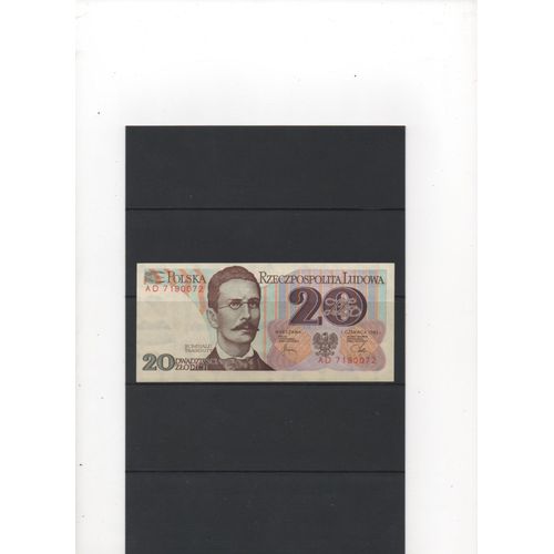 Billet 20 Zlotych Pologne 1982