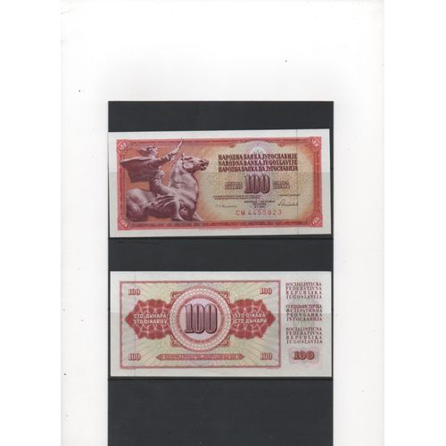 Billet 100 Dinars Yougoslavie 1986