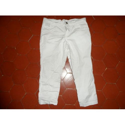 Bermuda Toile Coton Blanc B-Karo