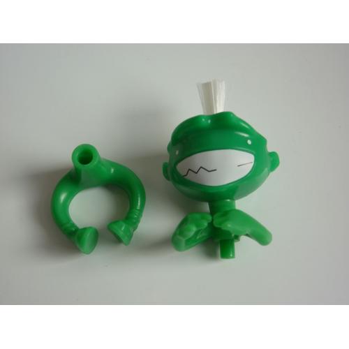 Figurine Kinder 2011 Personnage Pinceau Démon Vert Mixart DC 031