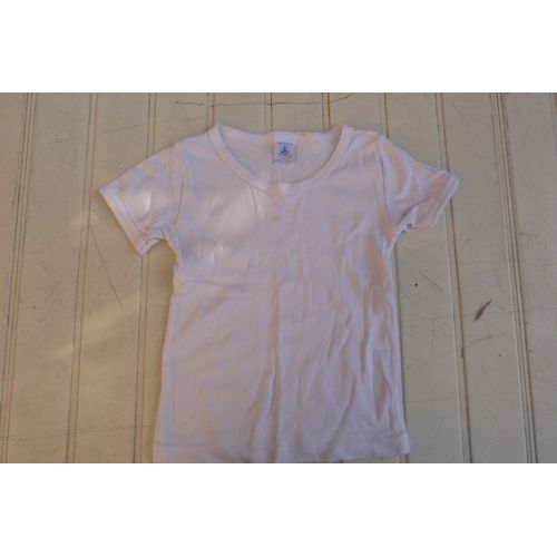 T-Shirt Petit Bateau 4 Ans Blanc À Manches Courtes