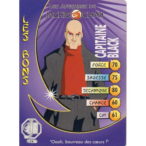 Jackie Chan Carte Capitaine Black N° 16
