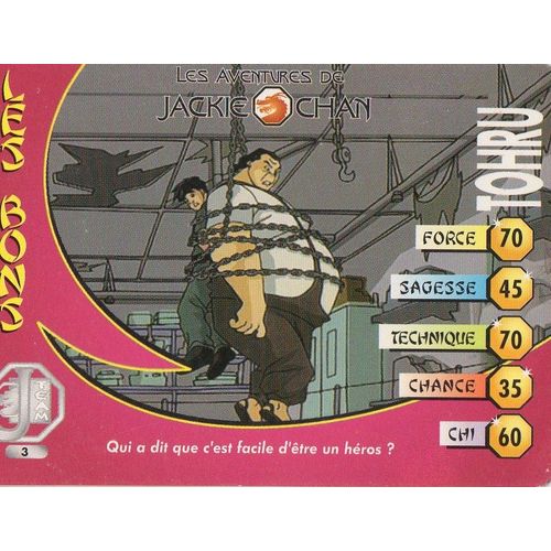 Jackie Chan Carte Tohru N° 3