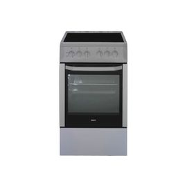 Beko CSE 57100 GS - Cuisinière - pose libre - largeur : 50 cm - profondeur : 60 cm - hauteur : 85 cm - avec système auto-nettoyant - classe A - argent