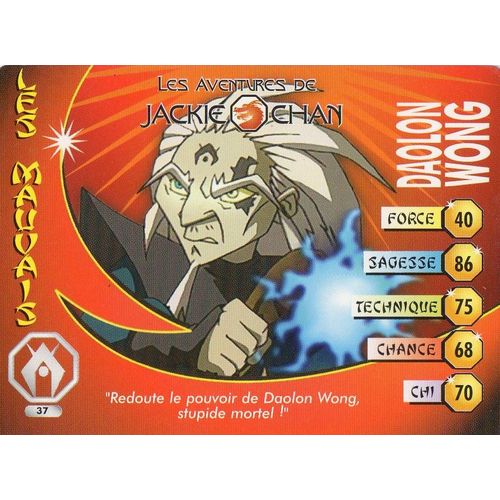 Jackie Chan Carte Daolon Wong N° 37