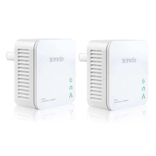 CPL kit 200Mbit/s, 2 ports 10/100 Mbps- Tenda P200 -adaptateur powerline prise courant porteur, prise EU,IPTV,VoIP,Accès Internet