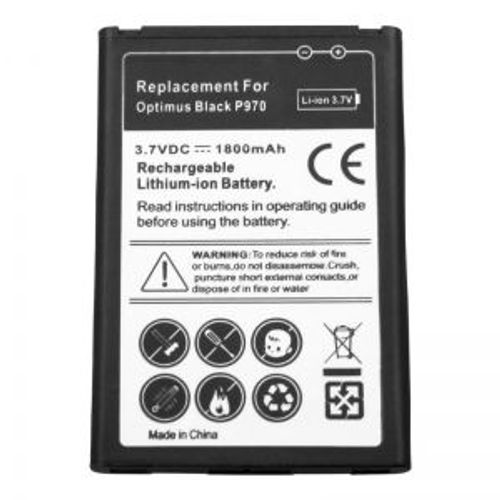 Batterie Compatible Li-Ion  1600 Mah Pour Lg Optimus  Black P970