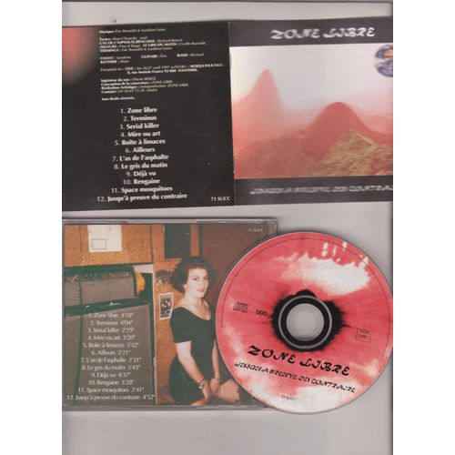 Cd Zone Libre Jusqu'à Preuve Du Contraire  Chouraki Baroukh Sainz Raggi  Serial Killer Mire Ou Art