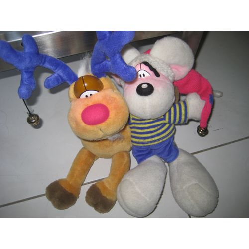 Peluche Doudou Diddl Et Son Caribou Cerf Clochette Depesche 35 Cm