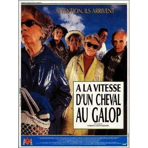 A La Vitesse D'un Cheval Au Galop  - Véritable Affiche De Cinéma Pliée - Format 40x60 Cm -  De  Fabien Onteniente Avec Yves Afonso, Alain Beigel,  Pierre Cosso, Patrick Timsit , Olivier Doran  - 1992