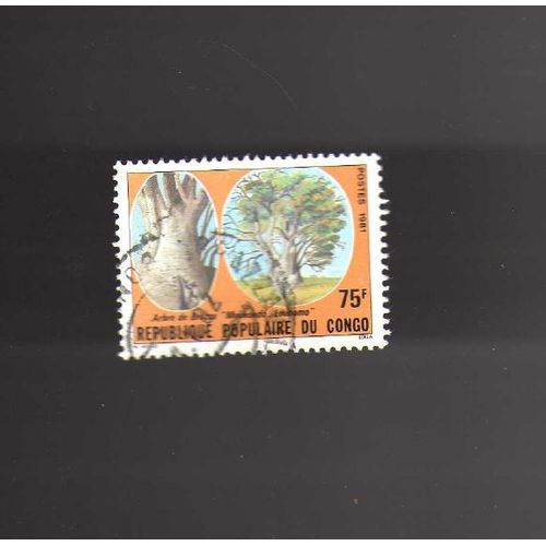 Timbre Congo Arbre De Brazza 1981