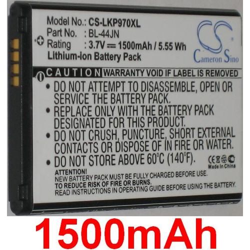 Batterie Compatible Li-Ion  1600 Mah Pour Lg Optimus  Type Bl-44jn