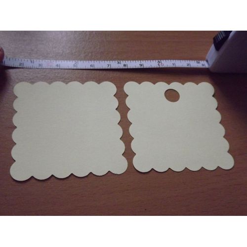 Lot De 20 Carrés Festonnés Grand Format Avec Ou Sans Trou