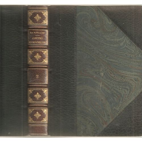 [ Curiosa ] Contes Et Nouvelles En Vers ( Tome Second ), Illustré De Compositions Gravées D'après Les Dessins De Ch. Eisen - Tirage Limité Sur Papier Bfk Rives - Belle Reliure Demi-Cuir À Coins