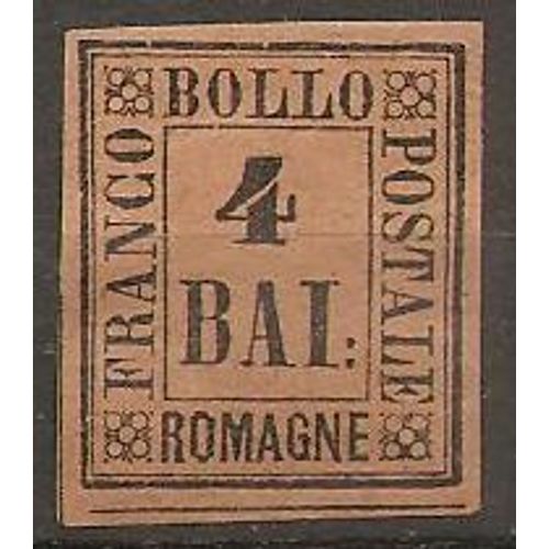 Timbre Neuf Trace De Charniere Italie Anciens Etats Romagne 1859 Yt 5