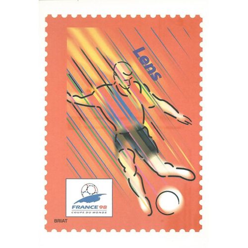 Carte Postale Pré-Timbrée Coupe Du Monde Foot 98 Lens